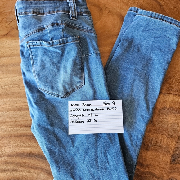 Wax Jeans Butt, I Love You Distressed Ripped Jeans Womens Size 9 A00149 - Picture 6 of 7